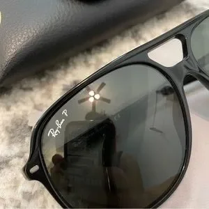 Ray-Ban Polarized 60mm Bill Sunglasses in Black with Polar Green Lenses Ray-Ban | Accessories | Rayban Polarized 6mm Bill Sunglasses  main image 3